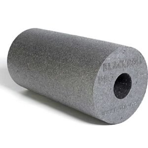 Rodillo de espuma Blackroll Pro gris, vista frontal sobre fondo blanco