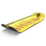 Tabla de equilibrio Giboard en versión amarilla y negra, vista en ángulo