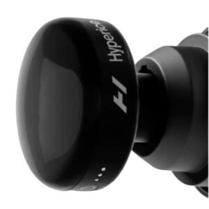 Cabezal Térmico Hyperice montado en una pistola Hypervolt, vista de detalle