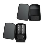 ALERTA -- imagen no corresponde al producto: muestra el interior de un estuche rígido tipo maleta con dos bolsos negros con logo Normatec adentro, inconsistente con las otras 3 fotos (mochila blanda con correas). Revisar asignación de imagen antes de usar.