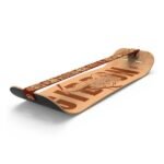 Tabla de equilibrio Giboard en madera, vista en ángulo desde arriba