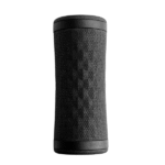 Vista vertical del foam roller Vyper 3, con el texto Vyper grabado en ambos extremos del cilindro