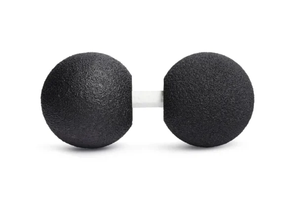 15666126061616 Pelota doble Blackroll Duoflex 12 con puente central flexible blanco