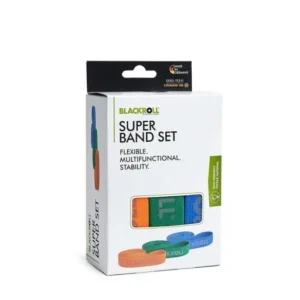 Empaque del set Blackroll Super Band Set, 3 bandas elásticas