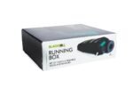 Caja de empaque del kit Blackroll Running Box, vista frontal mostrando el nombre del producto