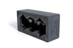 Blackroll Block visto desde la base, mostrando el compartimento hueco donde se pueden guardar el rodillo Mini o la Ball 08