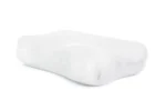 ALERTA -- foto posiblemente genérica, sin el ribete verde de marca que sí tienen las otras 10 fotos. Almohada de espuma viscoelástica blanca de forma ergonómica ondulada.