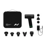 Hypervolt 3 con cabezales, cargador con adaptadores de enchufe internacionales y estuche premium